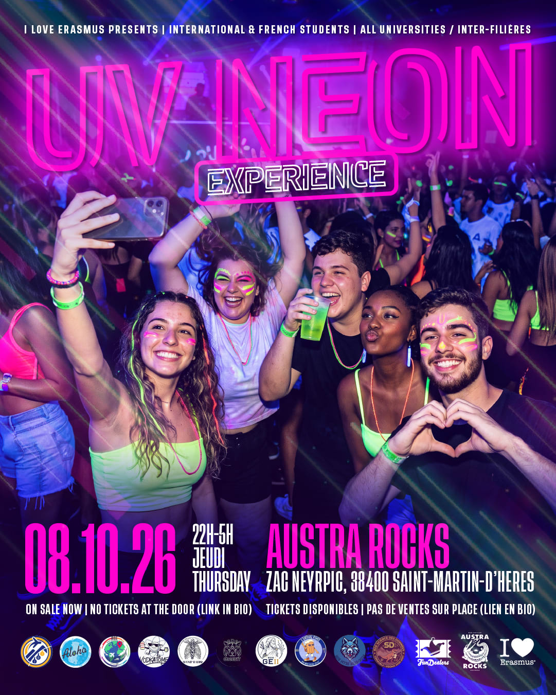 Uv Neon Experience By I Love Erasmus @ Austra Rocks