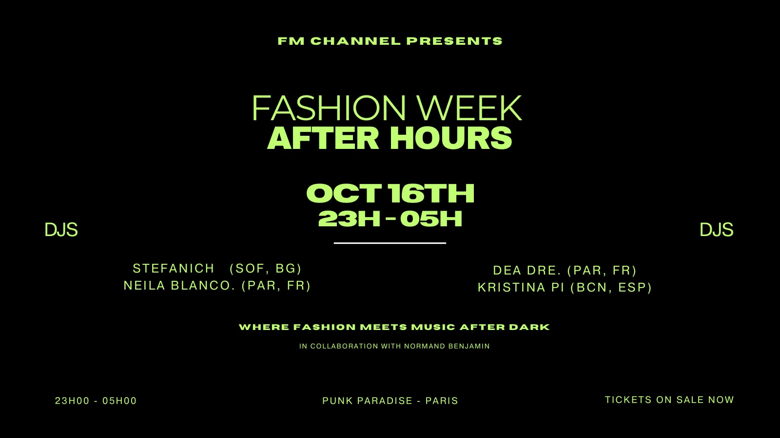 Fm Channel — Fashion Week After Hours