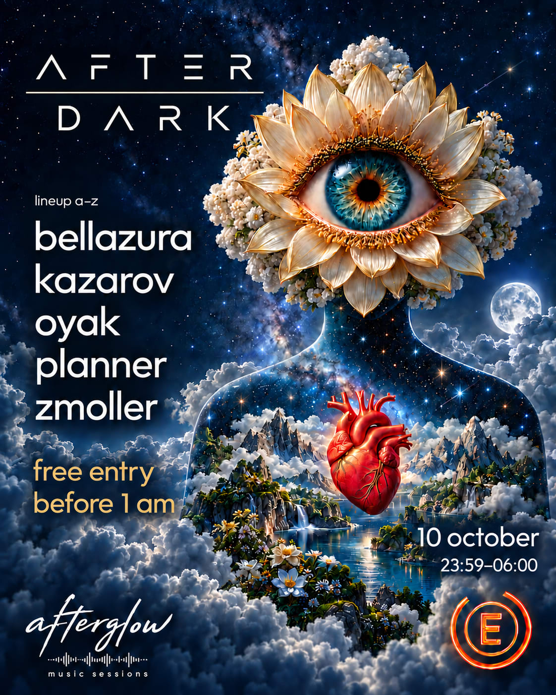 🌒 After Dark:  Afteglow & Electronic Sun (Free Before 1 Am)