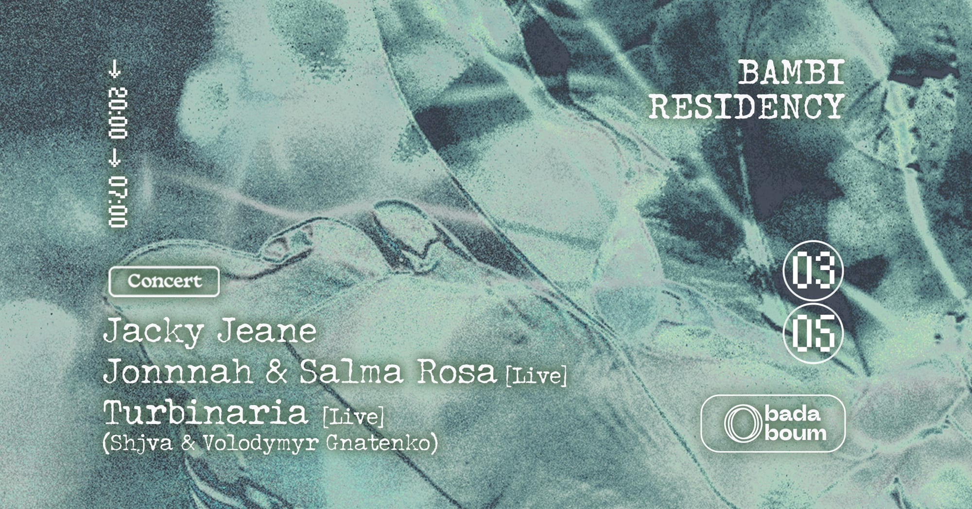 Concert — Bambi Residency : Turbinaria, Salma Rosa & Jonnnah
