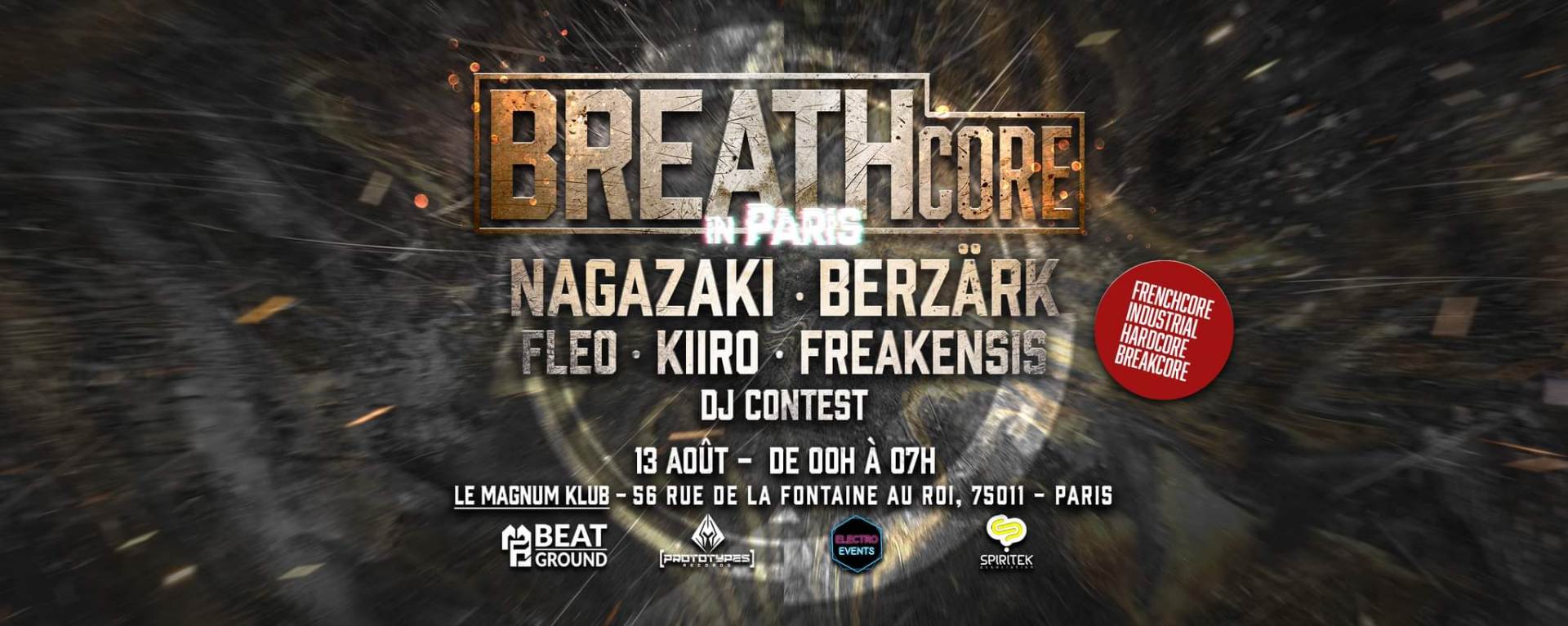 Beatground Presente:Breath Core / Invite Nagazaki/Berzärk/Dj Contest