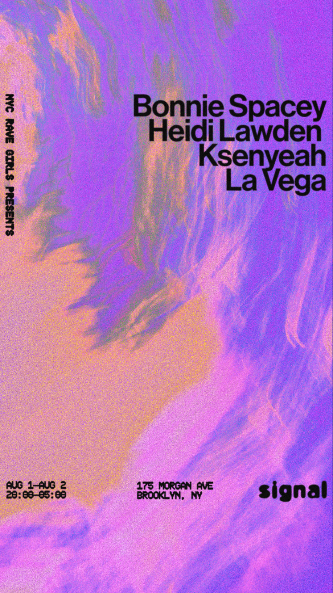 Nyc Rave Girls: Bonnie Spacey, Heidi Lawden, Ksenyeah