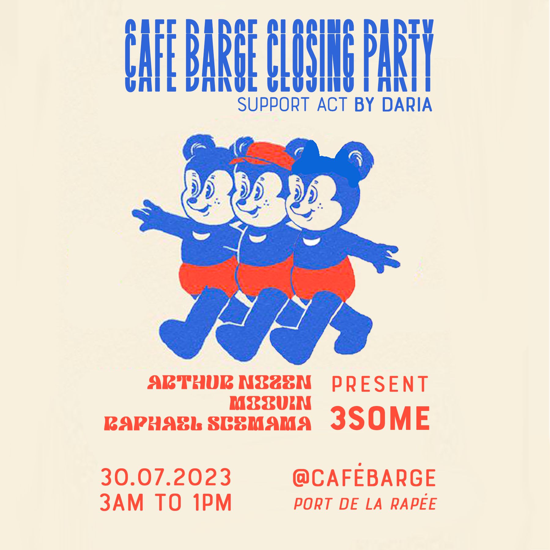 3some Cafe Barge After Party (Nozen Moovin Scemama)