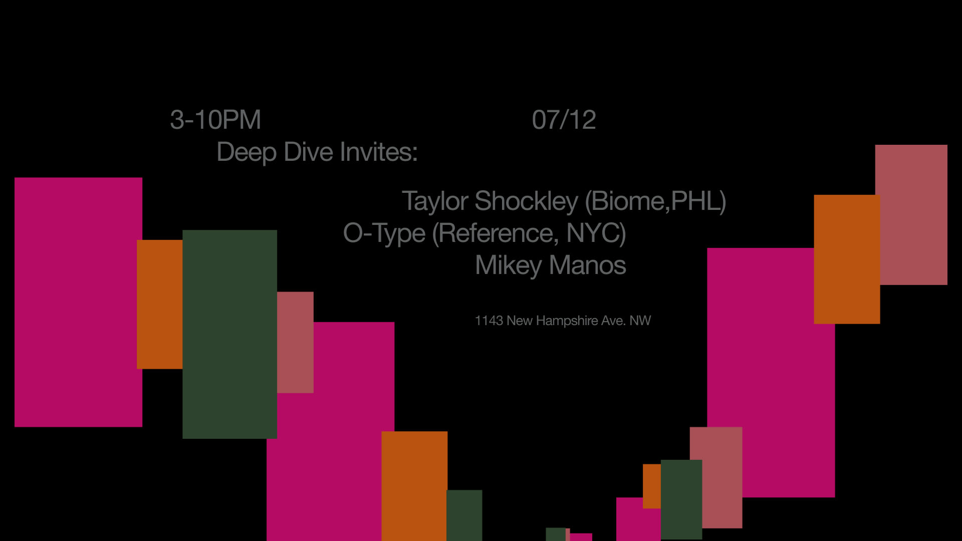 Deep Dive Invites - Taylor Shockley & O-Type