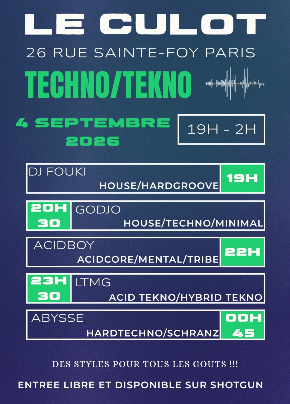 Le Culot Techno / Tekno