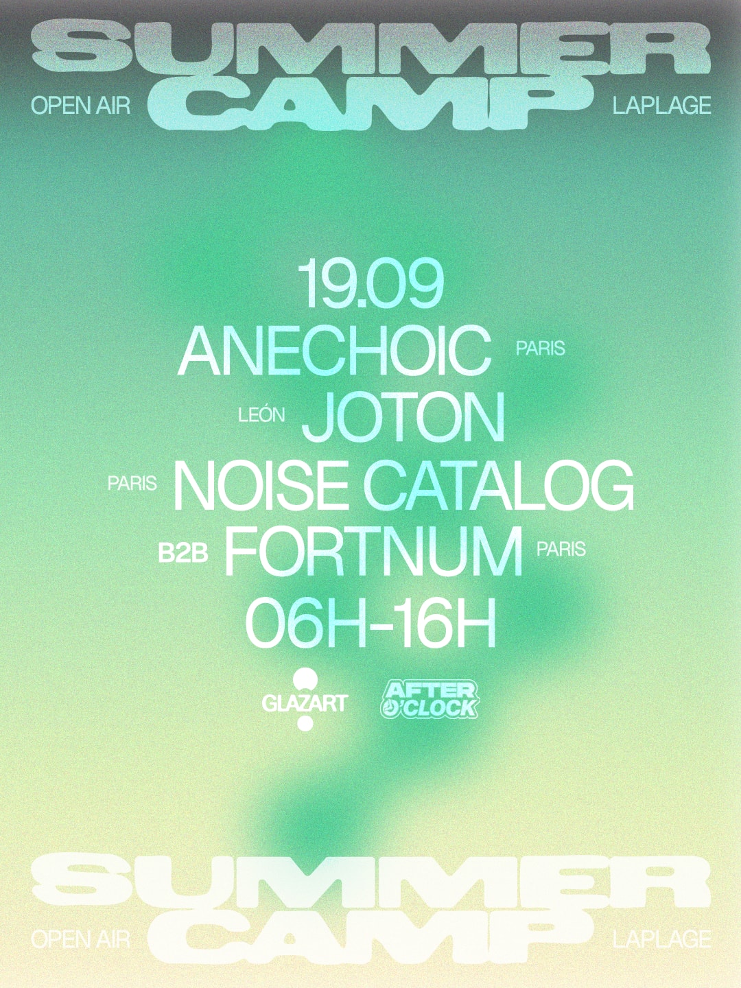 After O'clock X La Plage Open Air : Joton, Anechoic & More