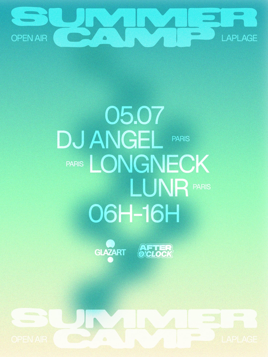 After O'clock X La Plage Open Air : Dj Angel, Lunr, Longneck