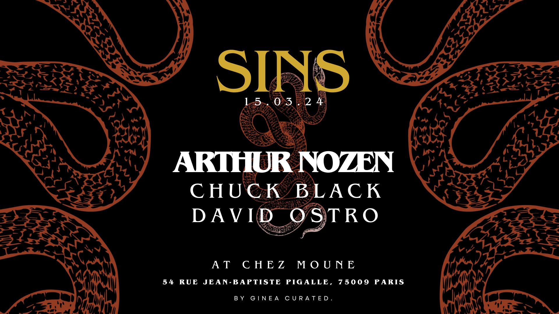 Sins Curated @Chezmoune - Friday 15.03