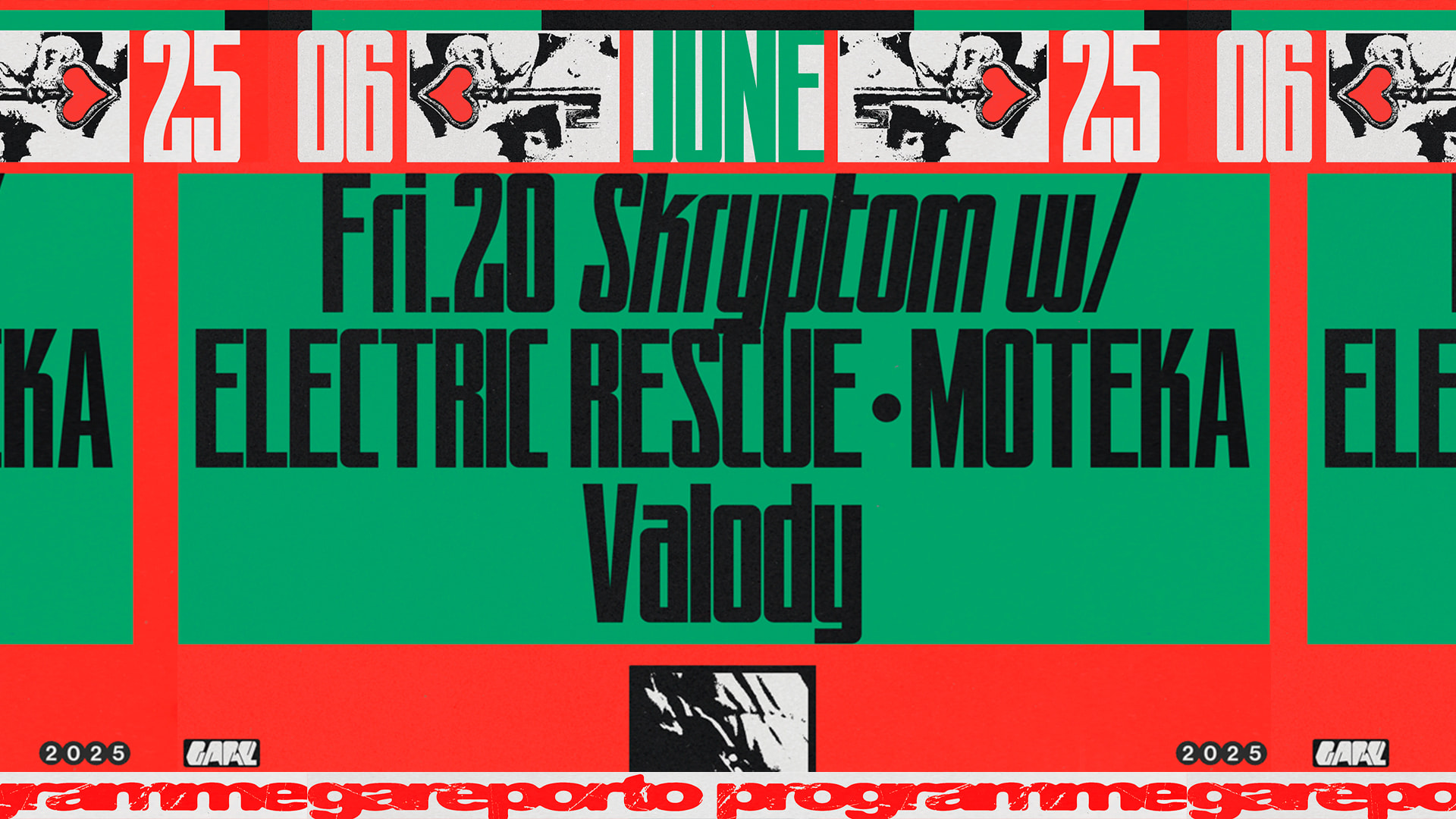 Skryptom With Electric Rescue, Moteka, Valody