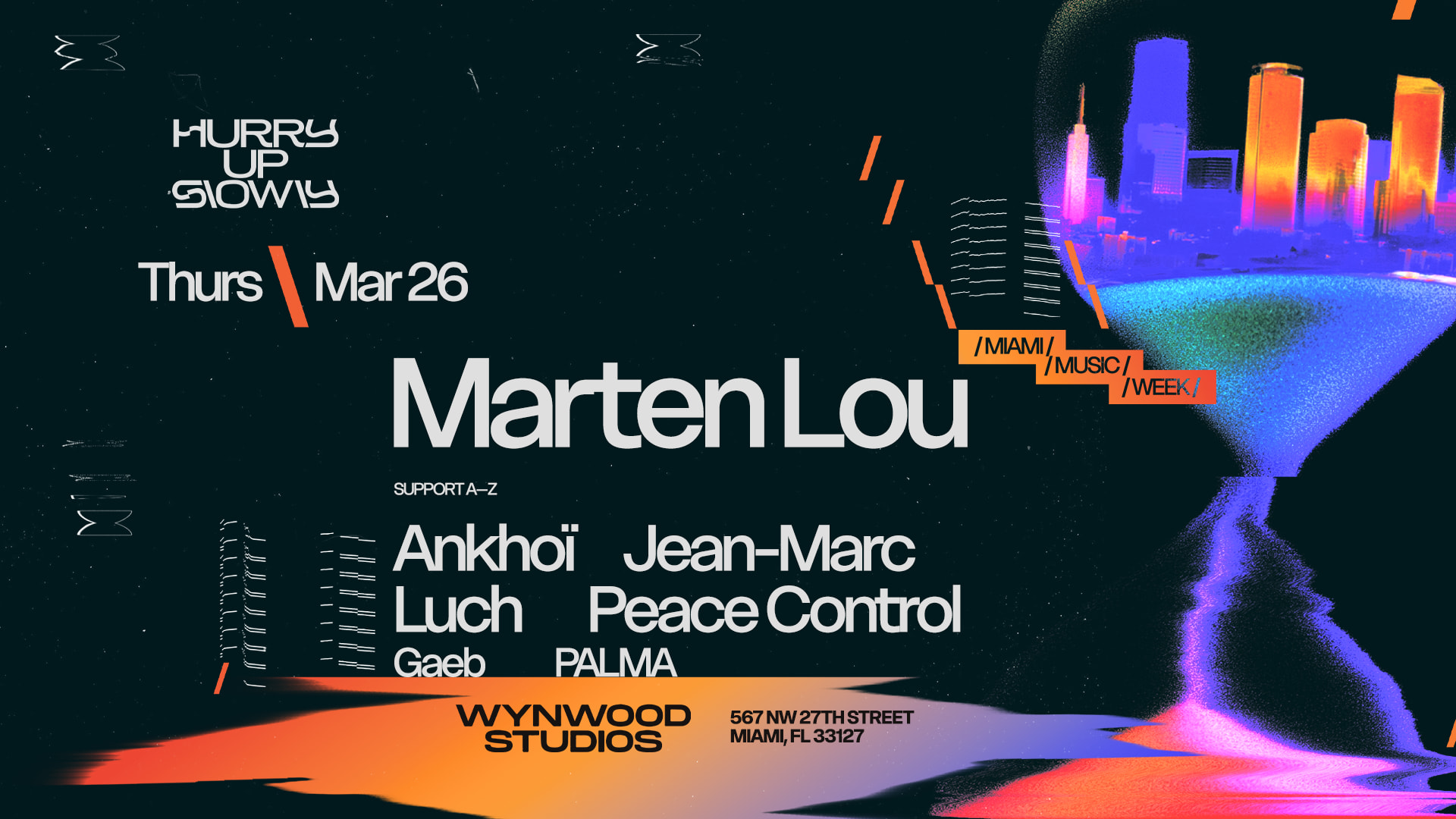 Marten Lou, Ankhoï, Luch, Peace Control @ Wynwood Studios