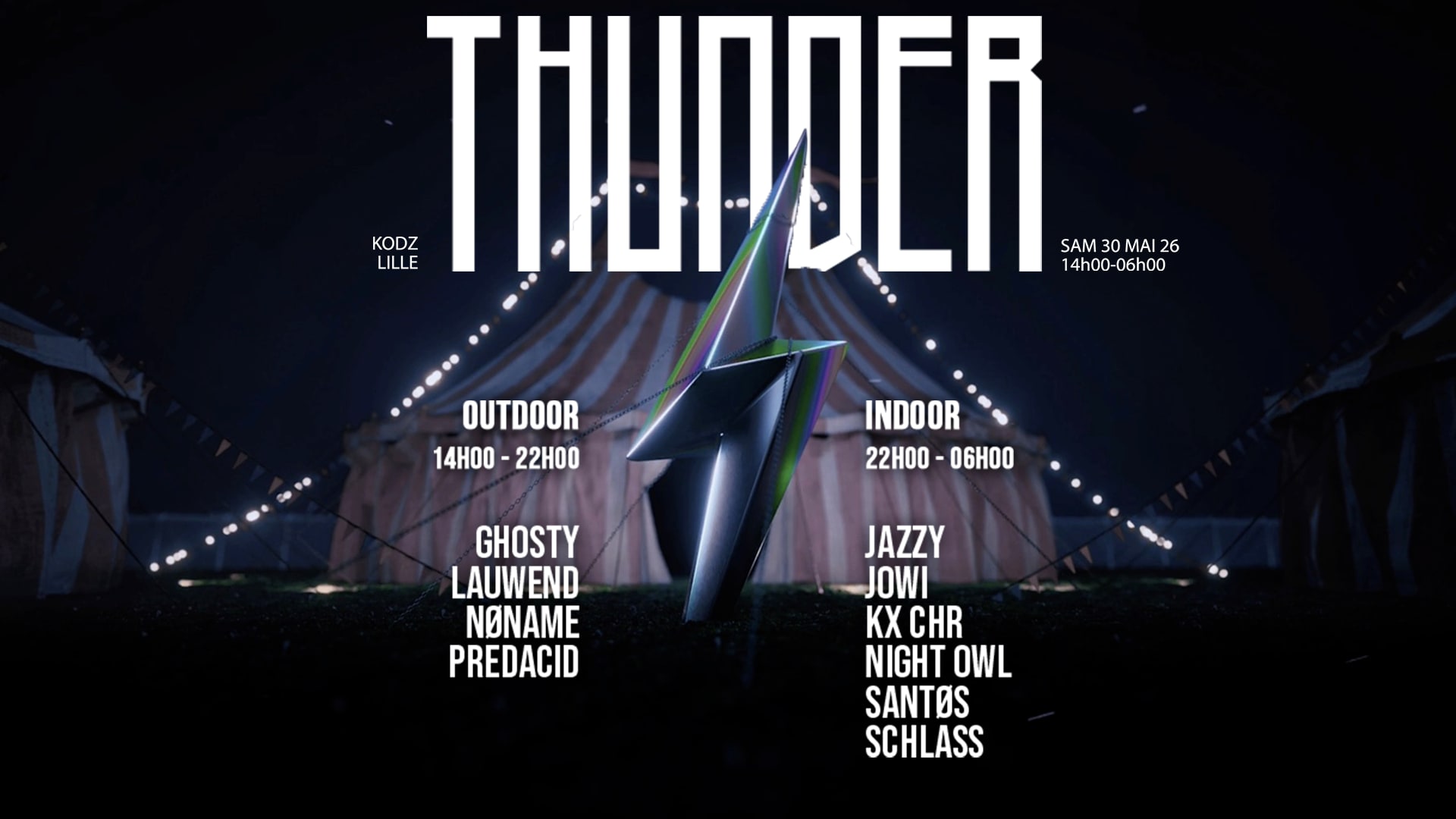 Kodz Open Air X Thunder : Jazzy, Jowi, Kx Chr & More