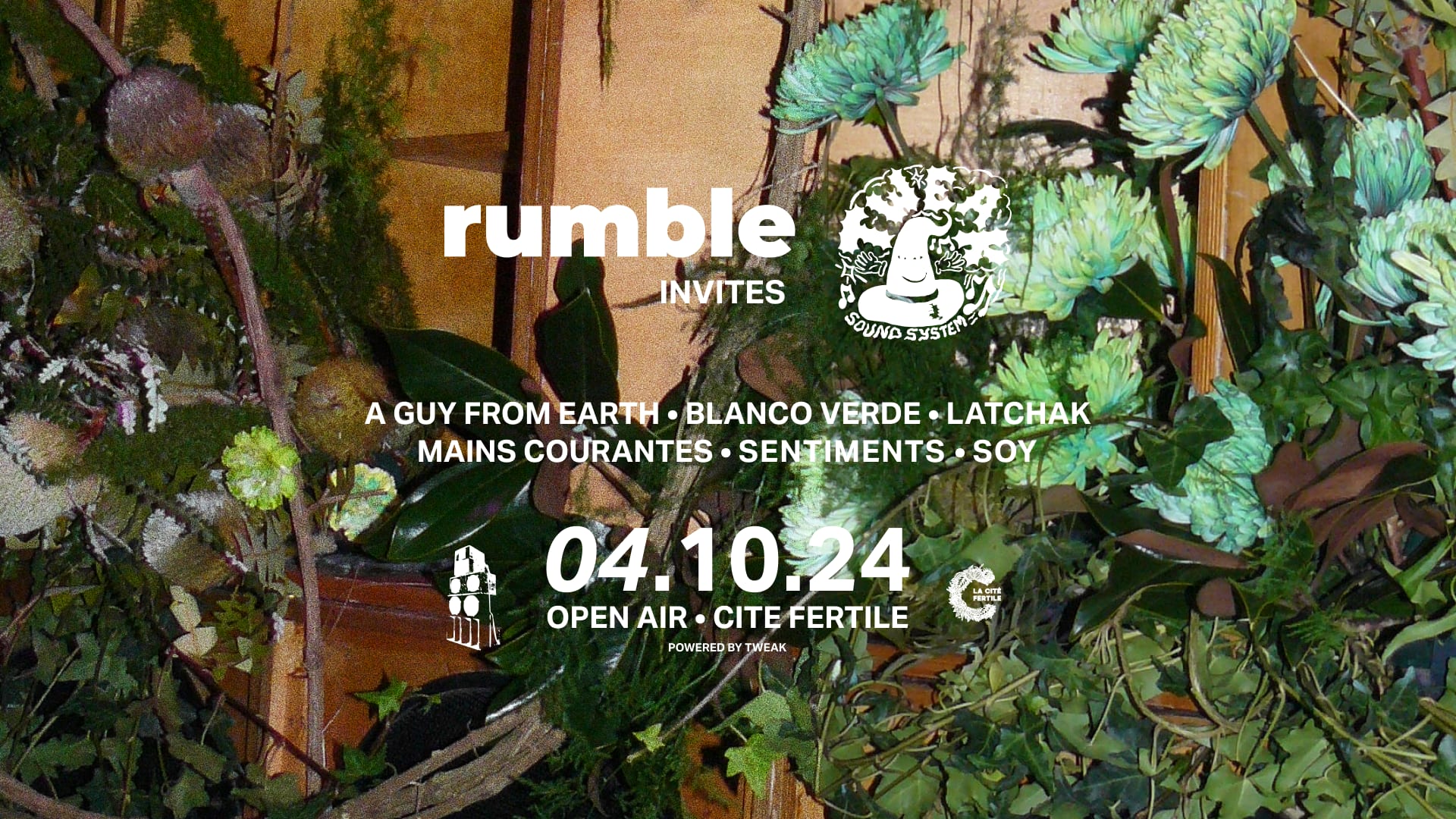 Rumble Invites Tweak Soundsystem @ La Cité Fertile