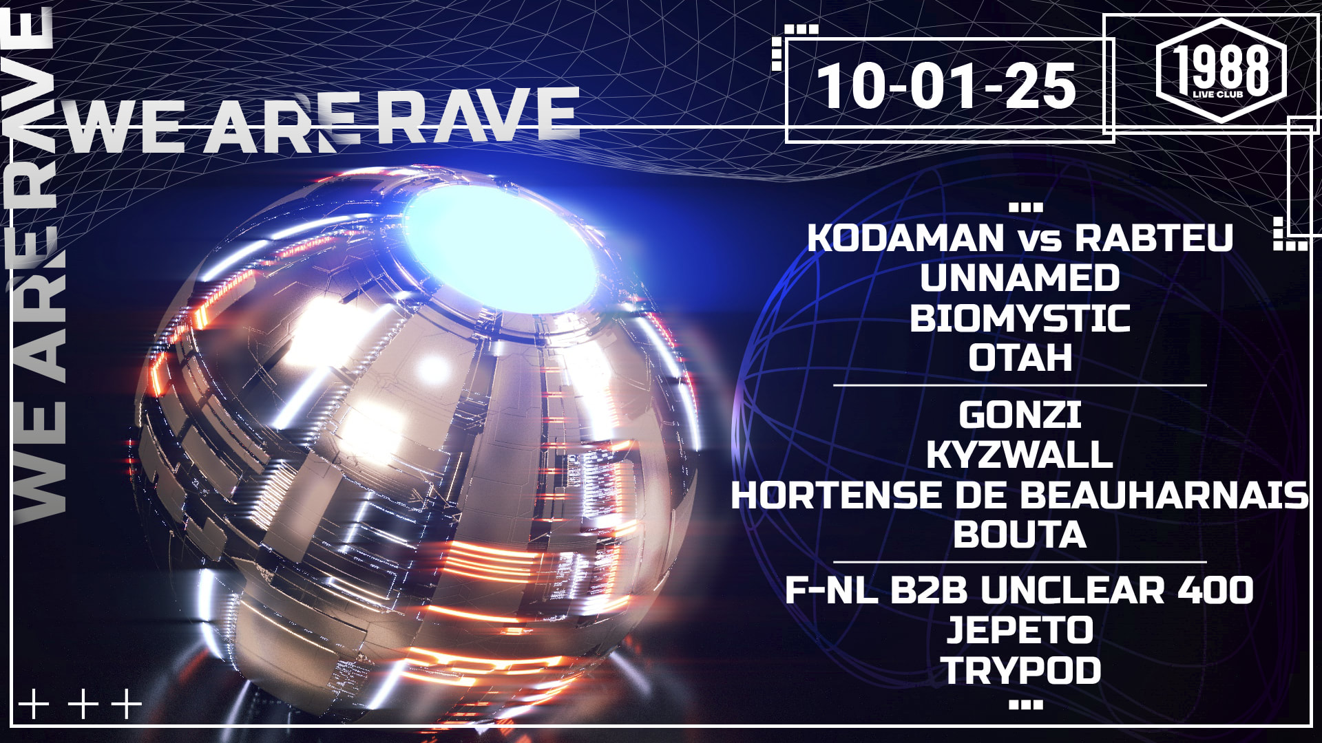 We Are Rave W/ Gonzi, Kodaman Vs Rabteu, Biomystic & More