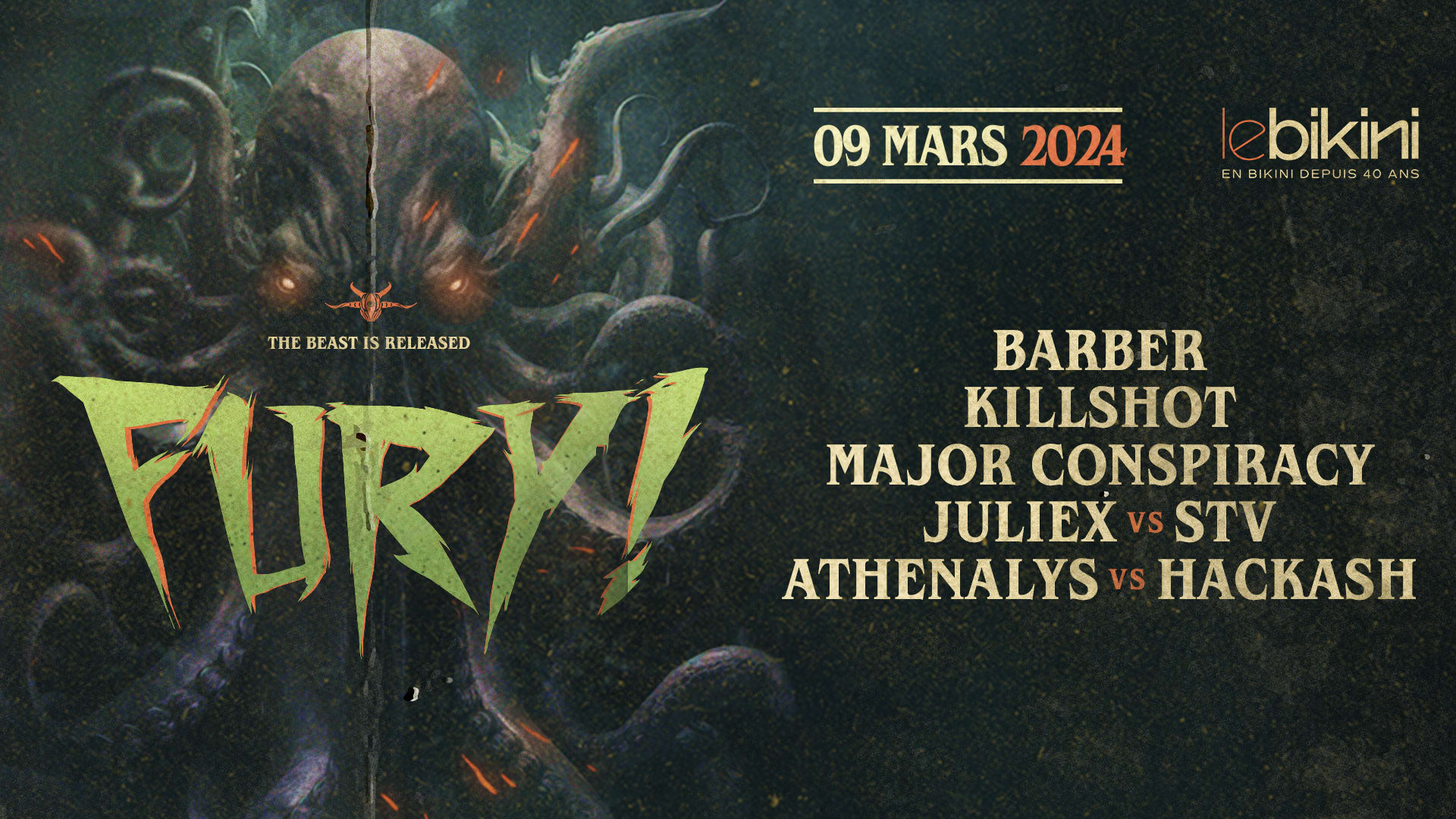 Fury! W/ Barber, Killshot, Major Conspiracy, Juliex Vs Stv..