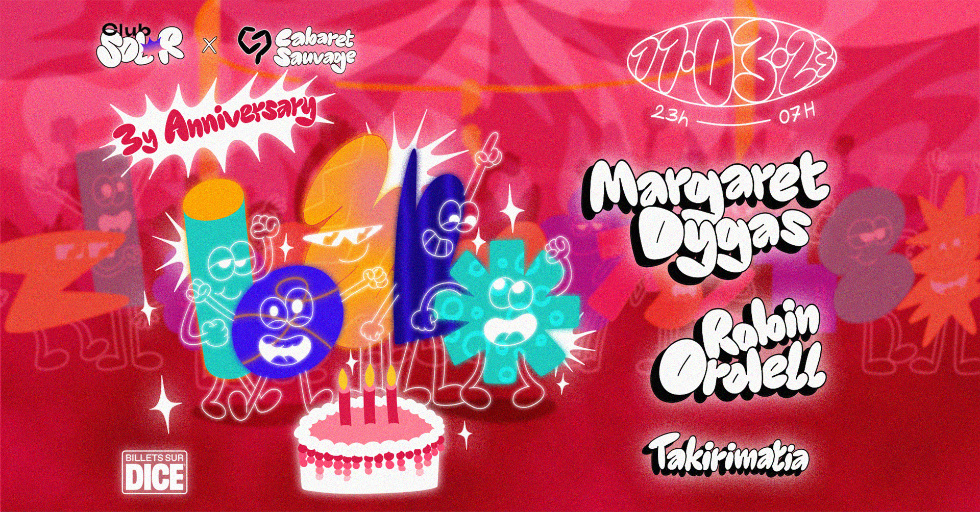 Sol-R Club Birthday : Margaret Dygas, Robin Ordell & Taki
