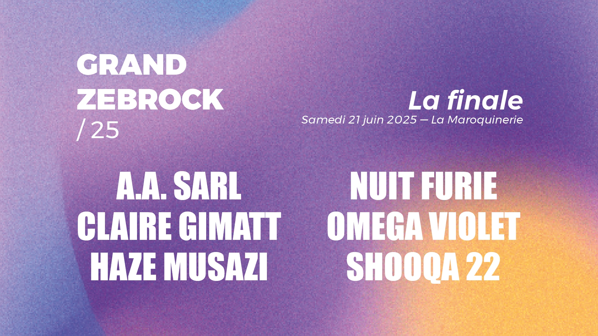 Finale Du Grand Zebrock !