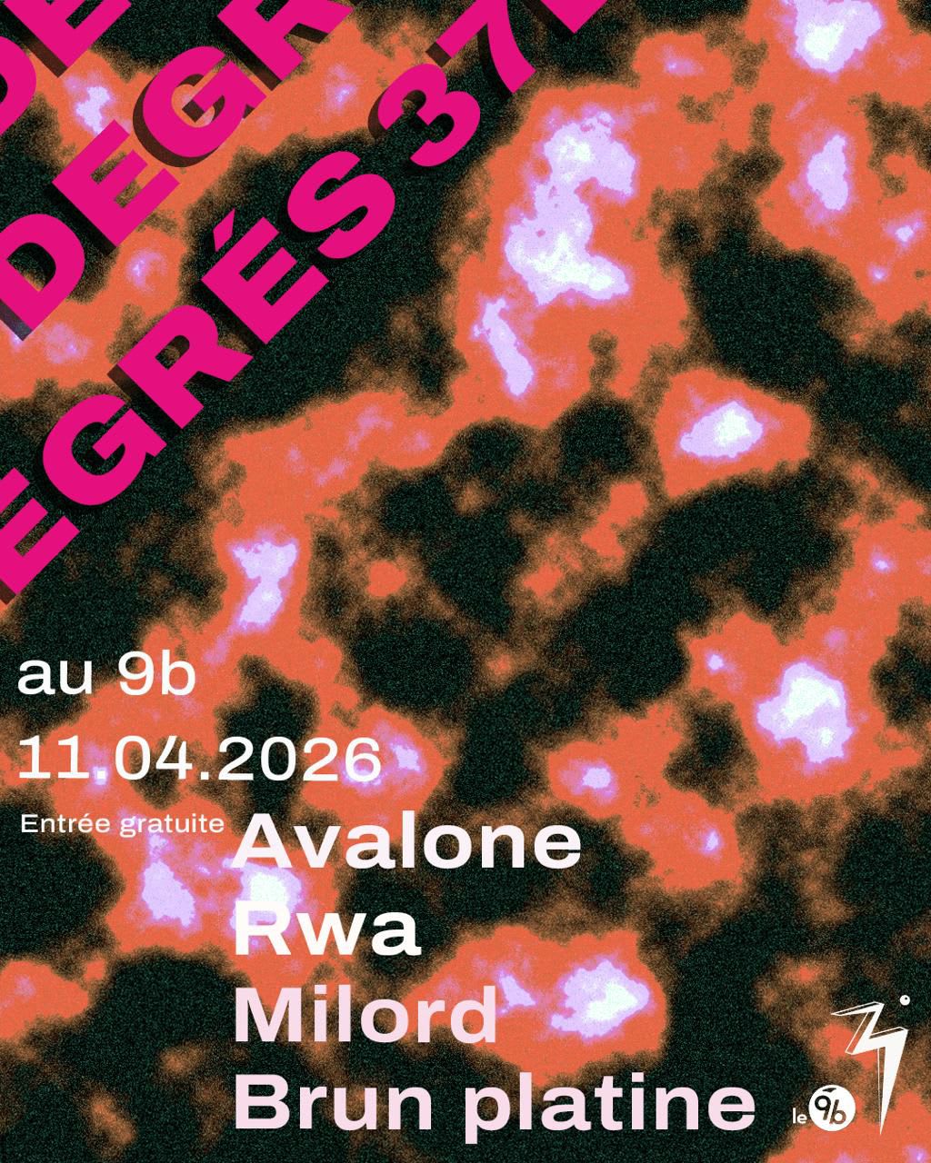 37degrés @9b : Avalone, Rwa, Milord, Brun Platine