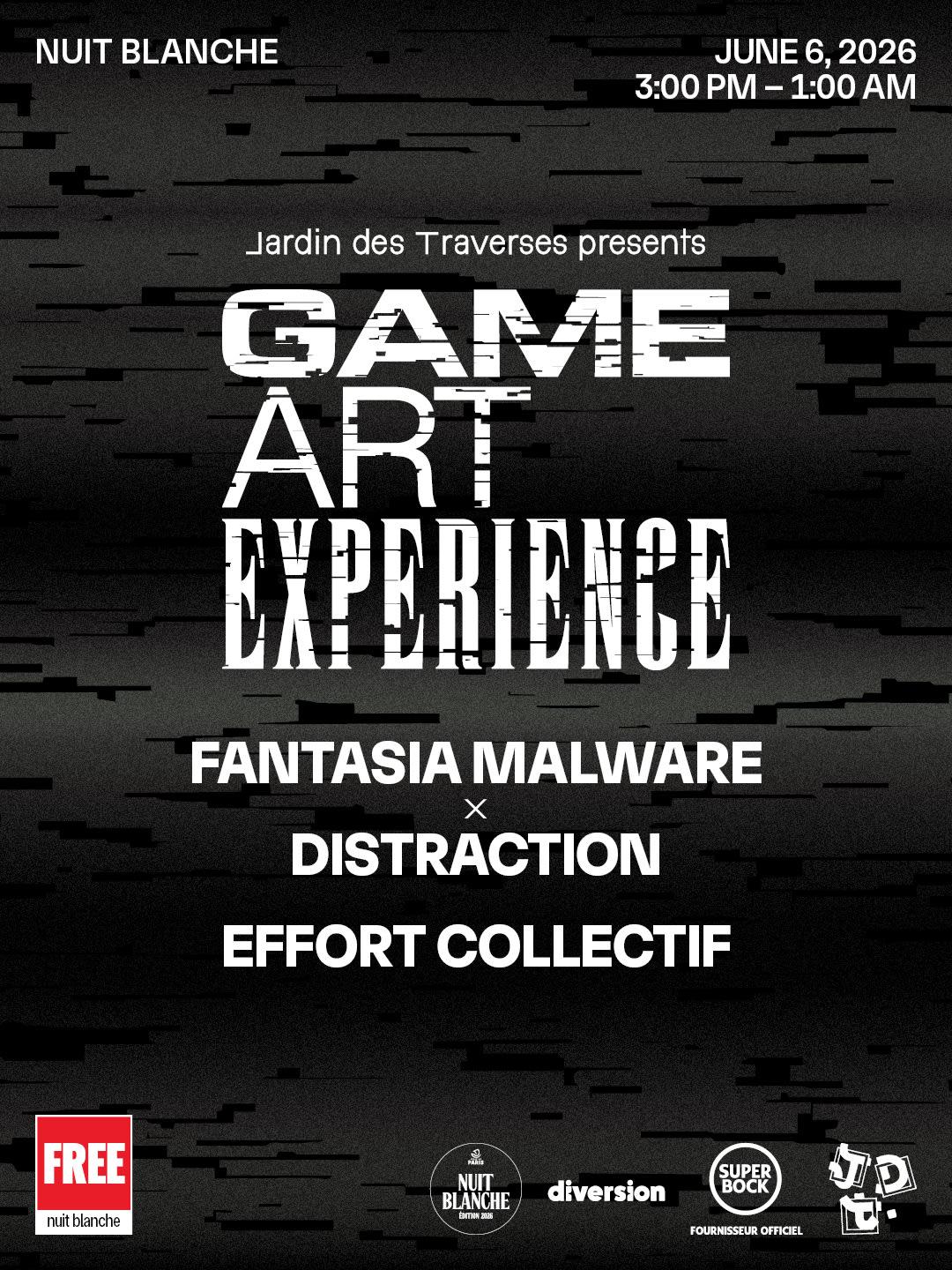 Nuit Blanche - Jardin Des Traverses • Game Art Experience