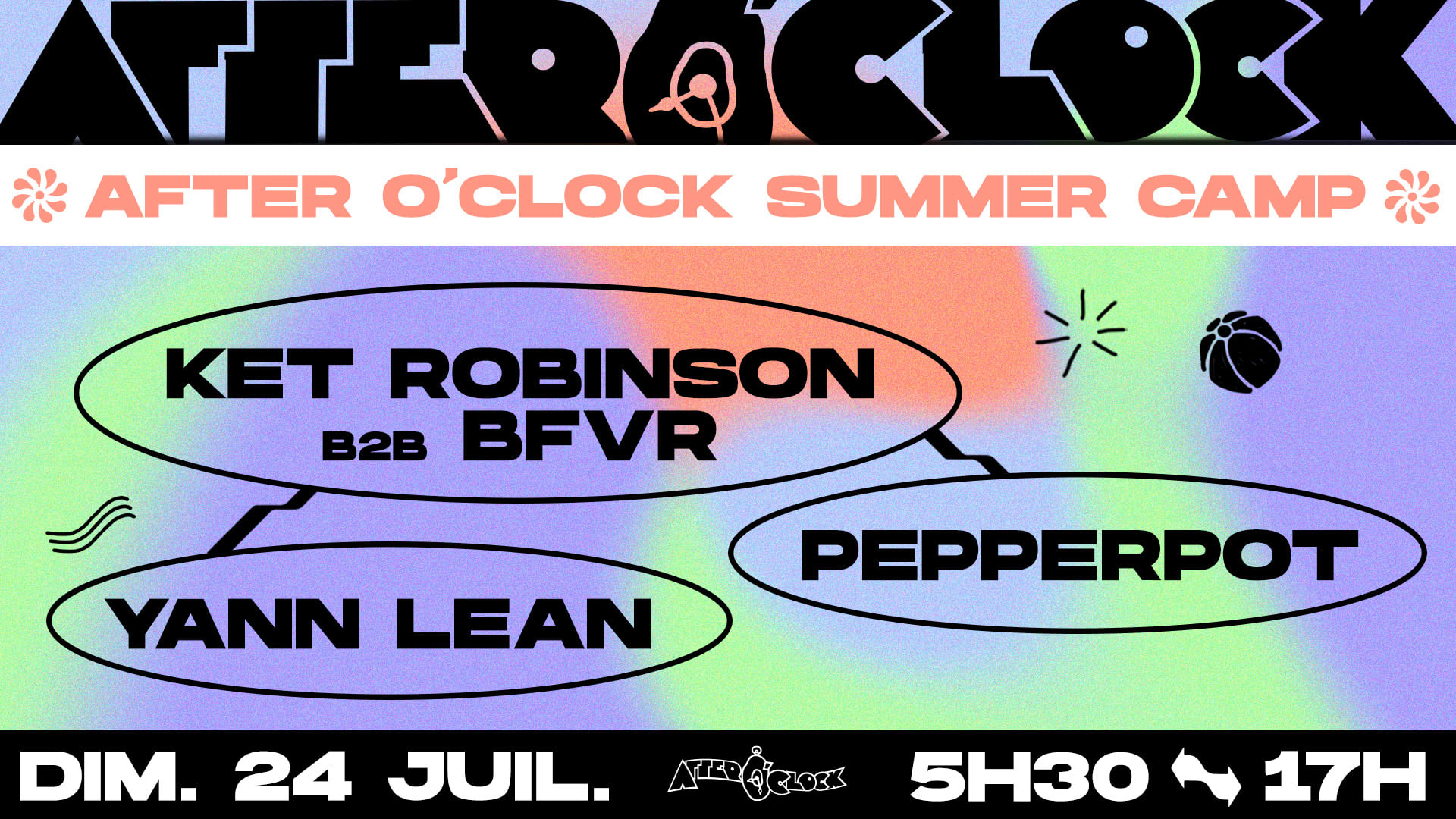 After O'clock Summer Camp : Ket Robinson, Bfvr, Yann Lean, Pepperpot