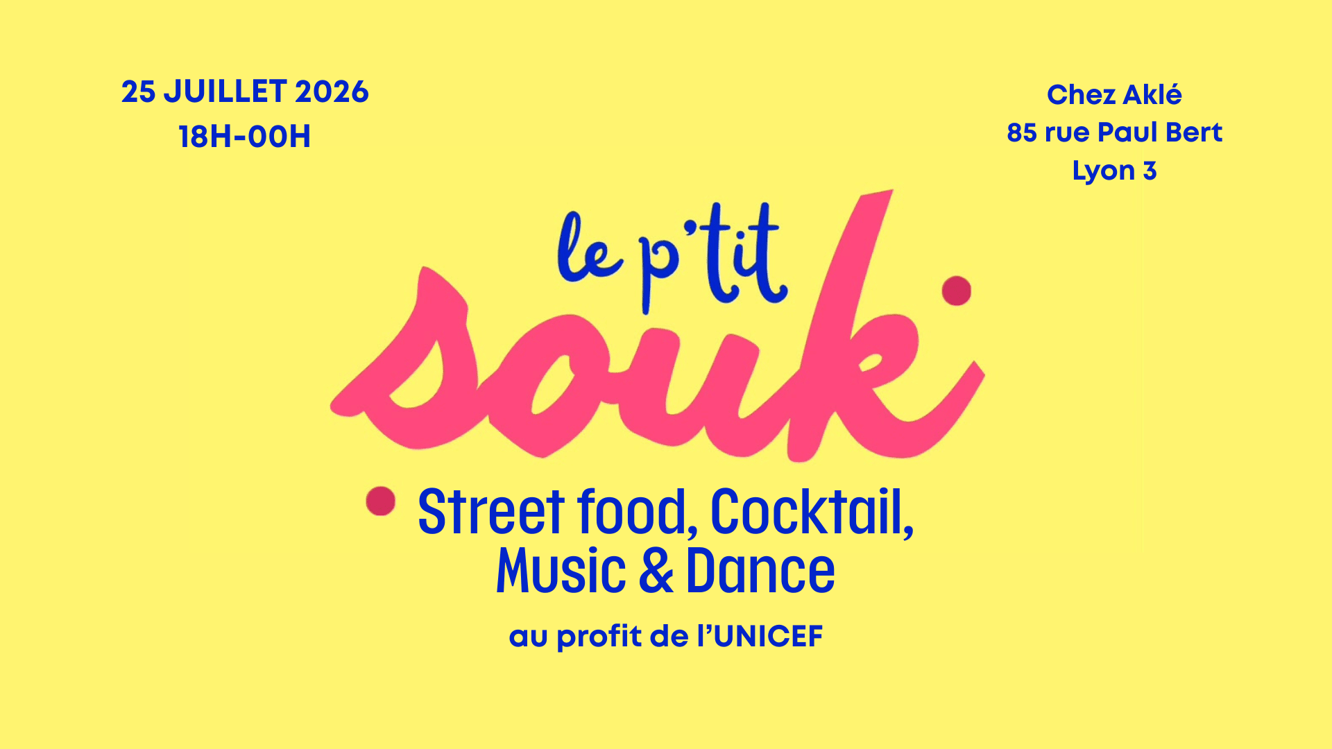Le P'tit Souk (Street Food & Musique Au Profit De L'unicef)