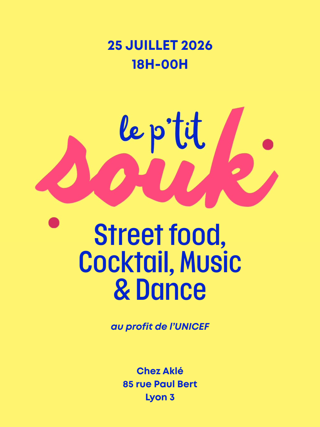 Le P'tit Souk (Street Food & Musique Au Profit De L'unicef)