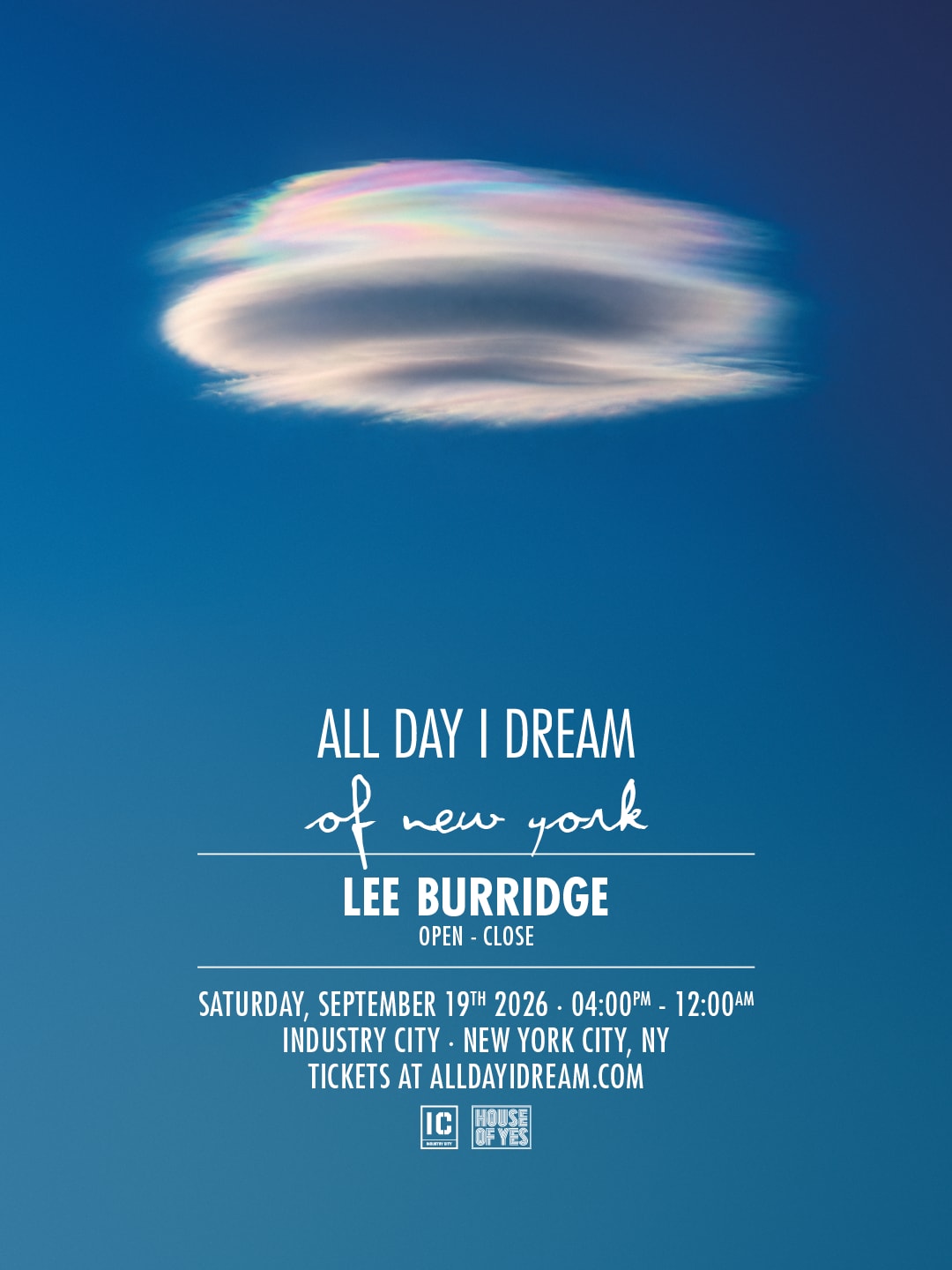 All Day I Dream: Lee Burridge @ 𝙸𝙽𝙳𝚄𝚂𝚃𝚁𝚈 𝙲𝙸𝚃𝚈