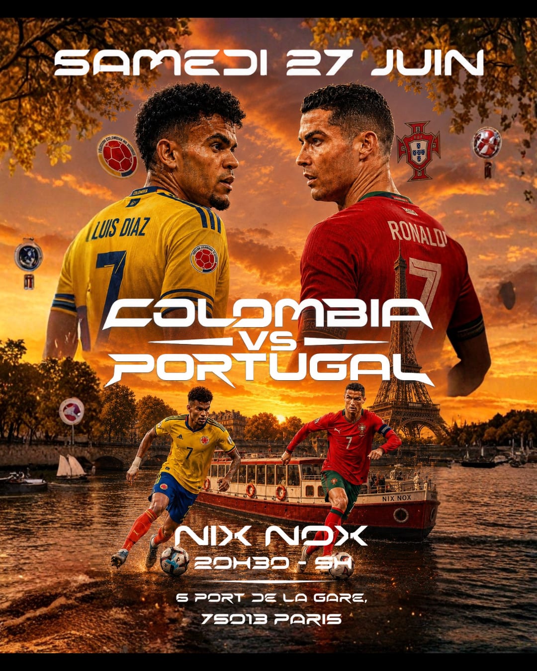 Match : Colombie - Portugal, Paris