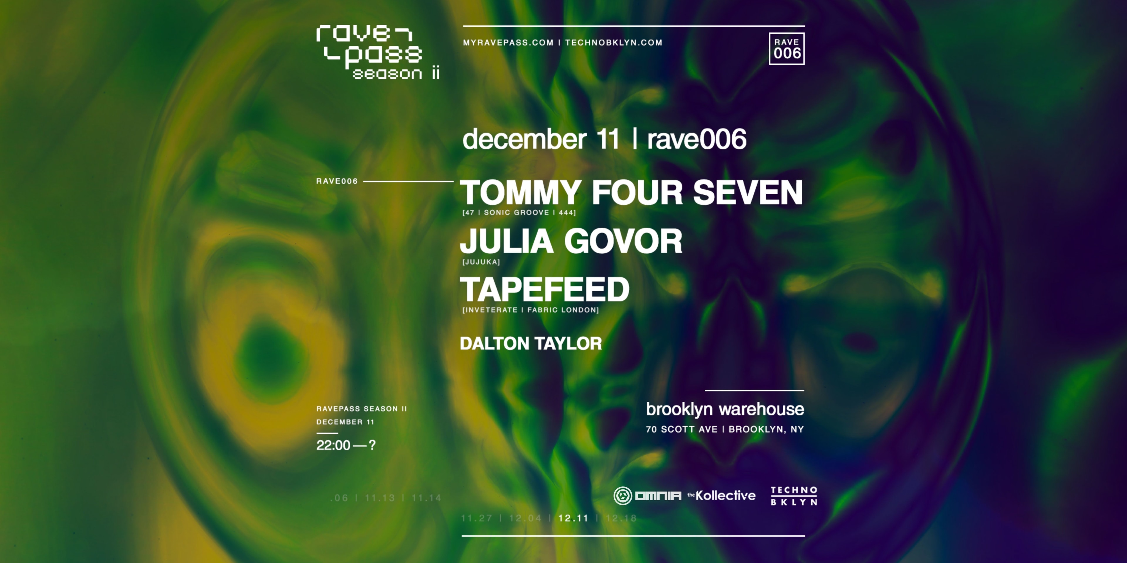 Tommy Four Seven / Julia Govor / Tapefeed / Dalton Taylor