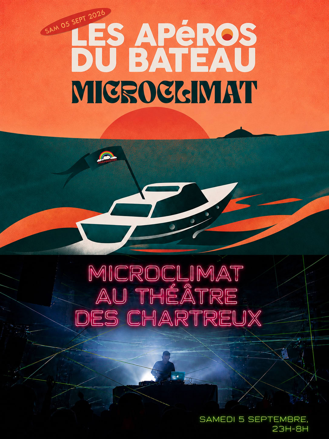 Fête Microclimat Sur Un Bateau Puis Dans Un Théâtre