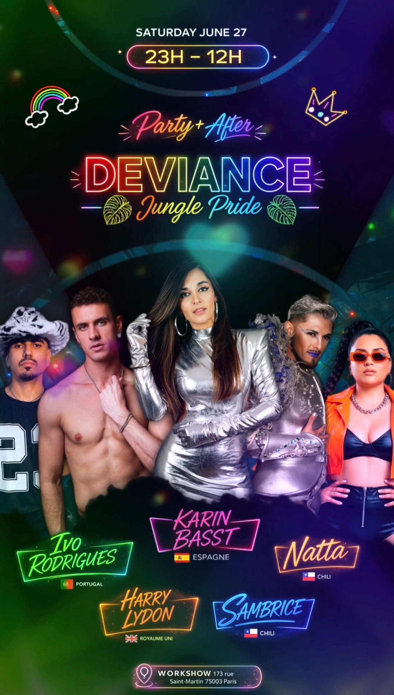 Deviance Jungle Paris Pride Party + After