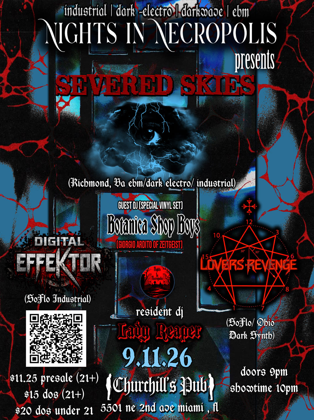 Nights In Necropolis Presents: Severed Skies (Va) & More!