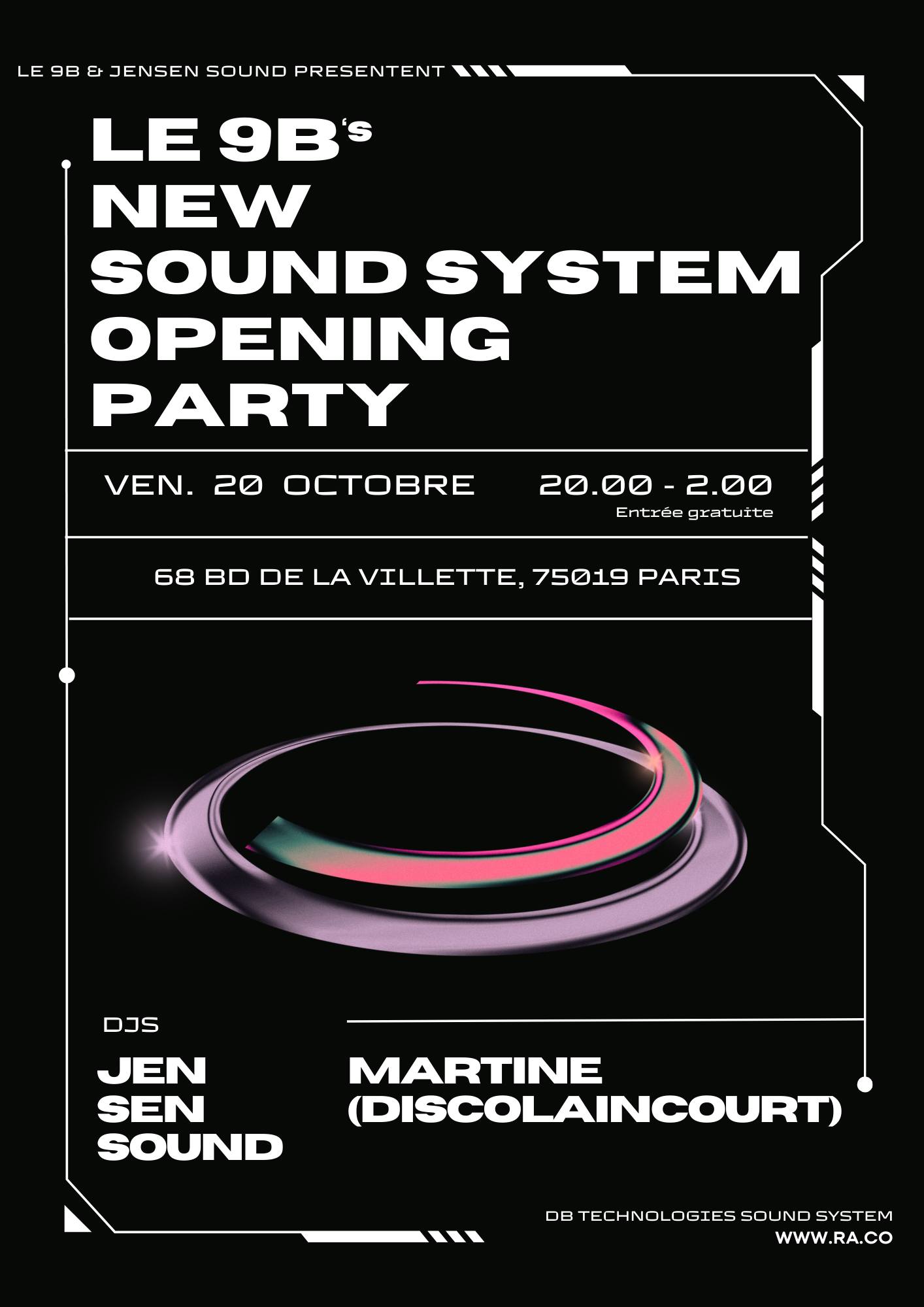 Jensen Soundxdiscolaincourt - New Soundsystem Opening @Le 9b
