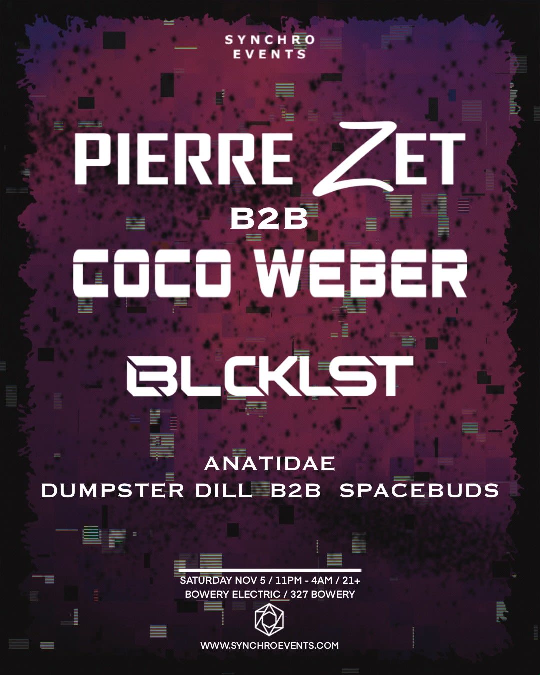 Synchro Events Presents Pierre Zet B2b Coco Weber