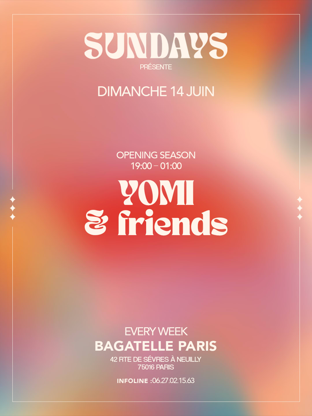 Grand Opening Sundays Bagatelle : Yomi & Friends