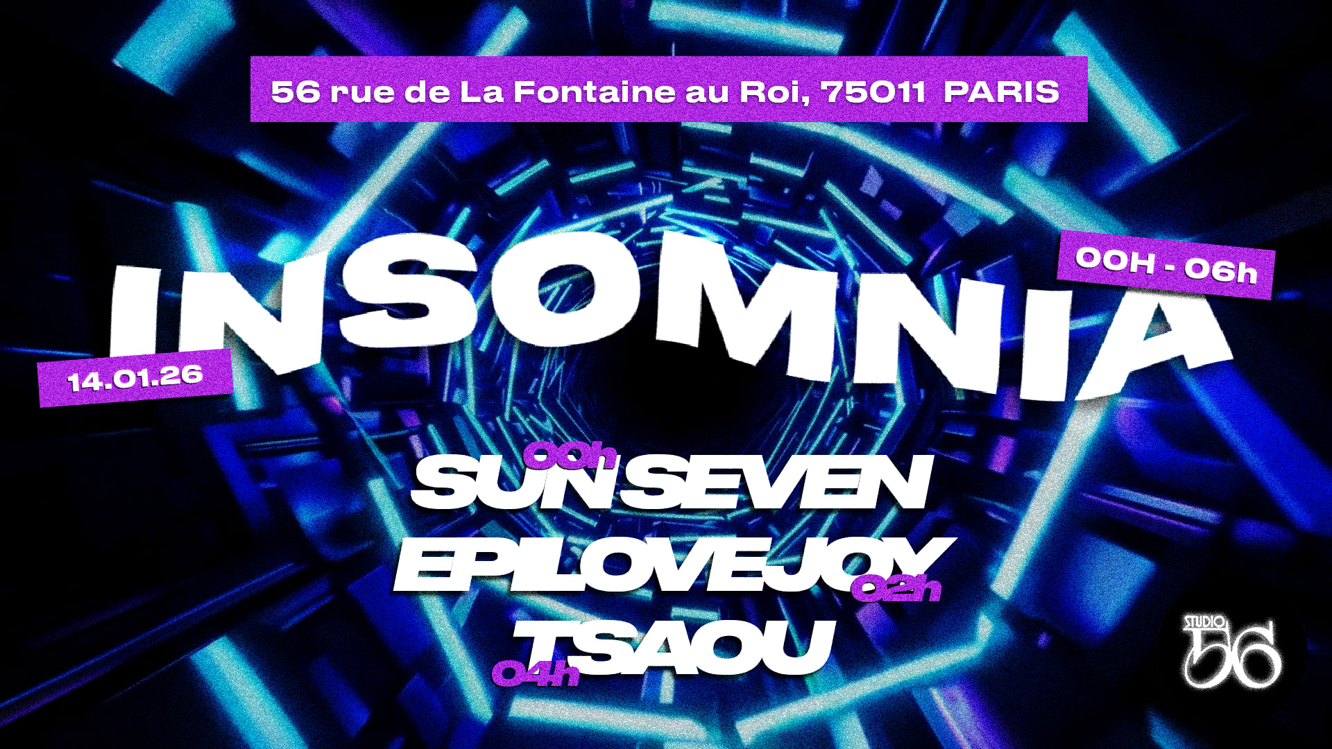 Insomnia W/ Sun Seven, Epilovejoy,Tsaou