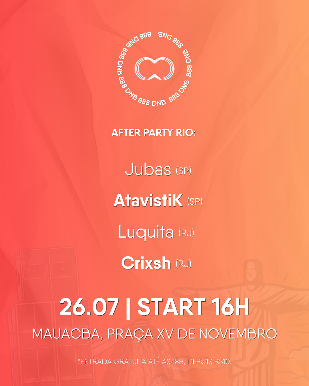 888dnb Apresenta: Dnb Na Bike Rio + After Party