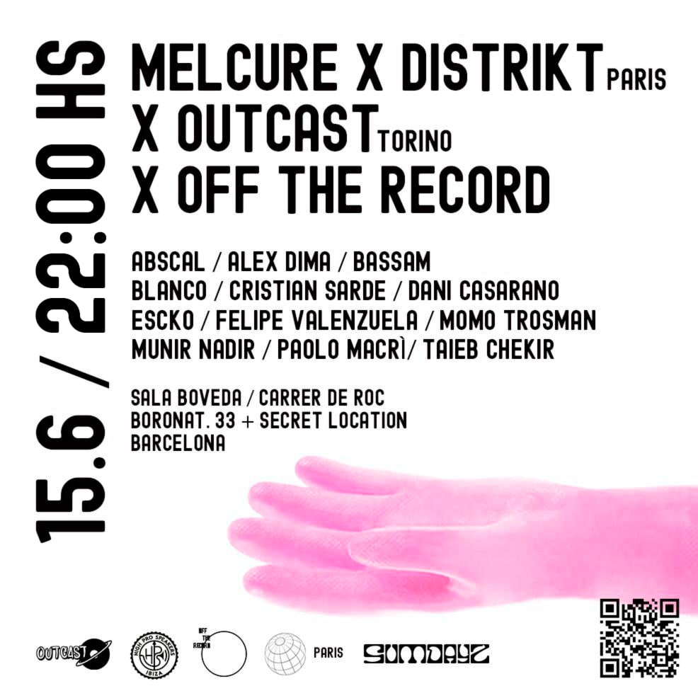 Melcure X Distrikt Paris X Outcast Torino X Off The Record