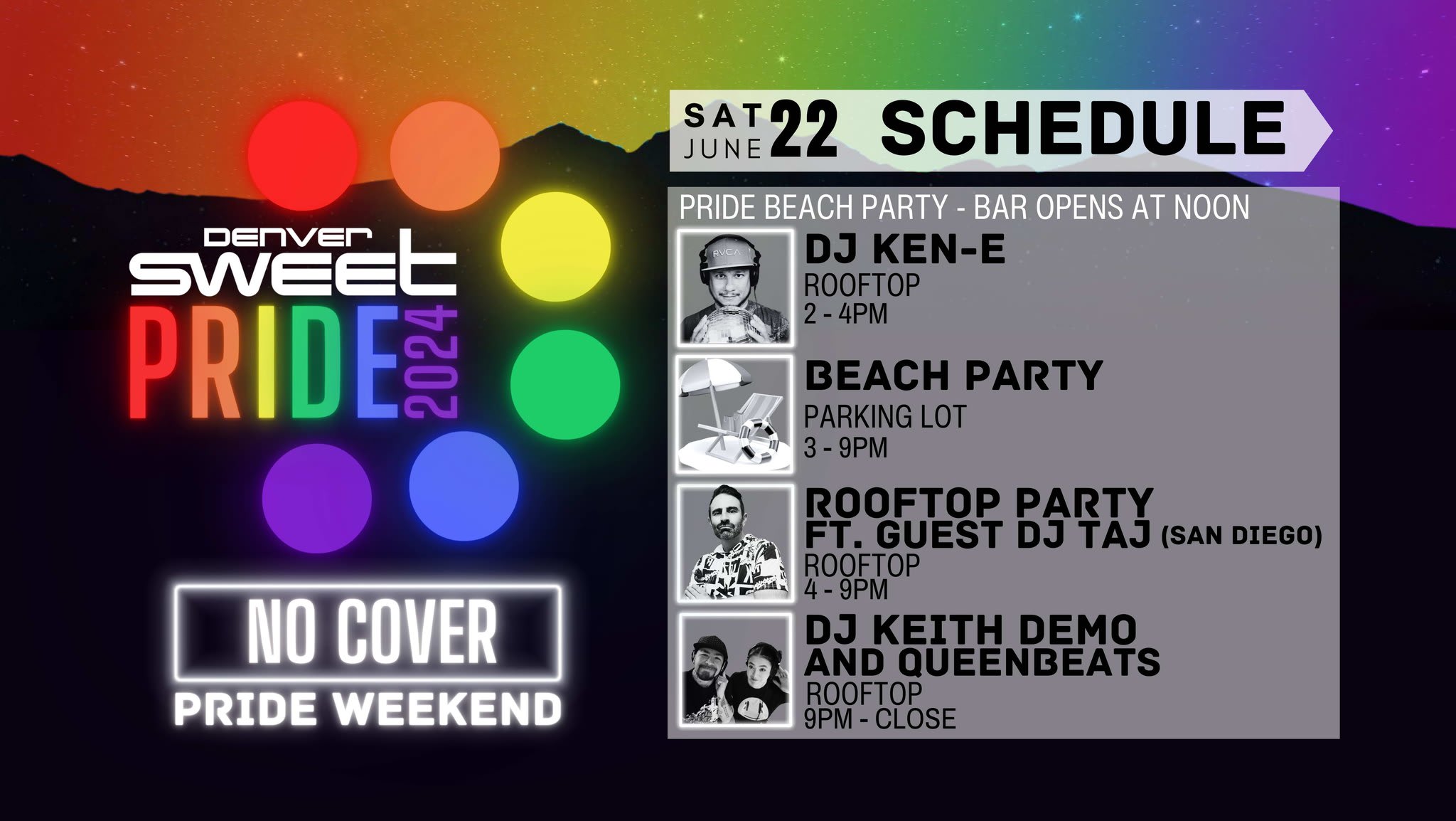 🌈 Pride Super-Sweet Sat. ⭐️Dj Taj ⭐️San Diego, Palm Springs