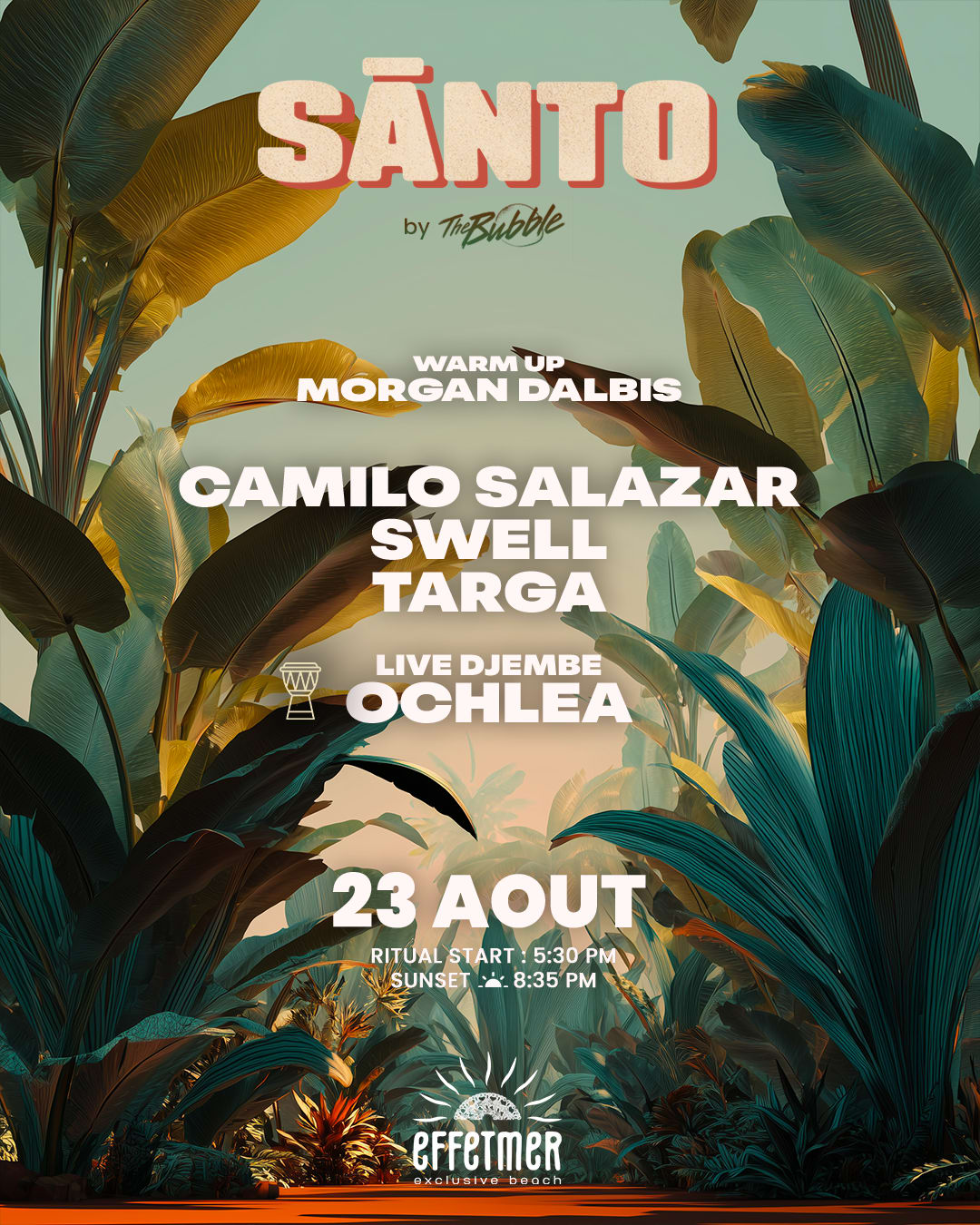 Santo 23 Aout - Your Sunday Ritual On The Beach