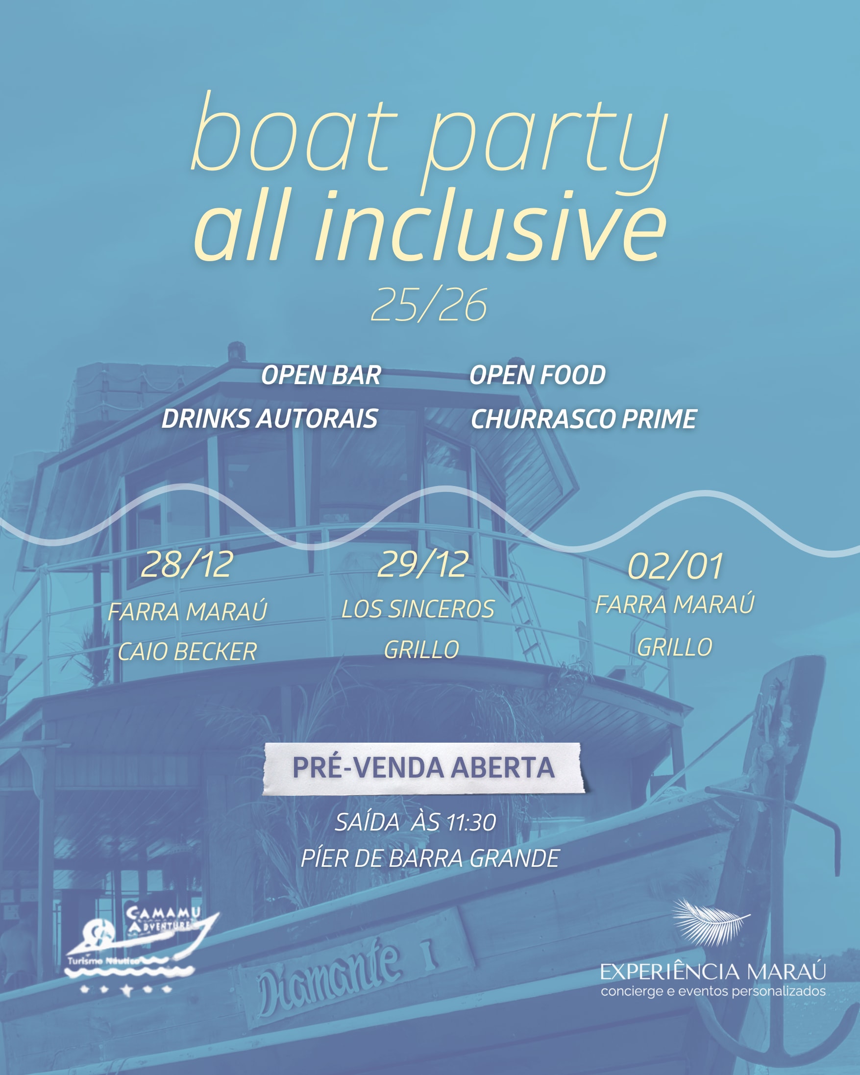 Boat Party All Inclusive 29/12/2025