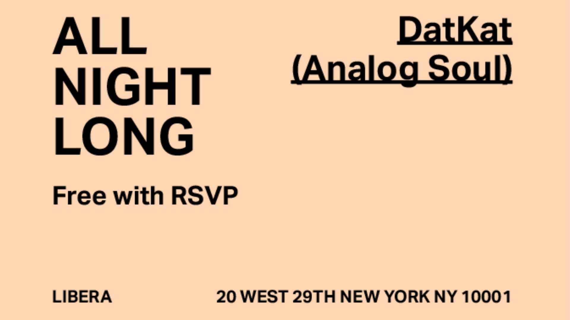 Datkat (Analog Soul) – All Night Long