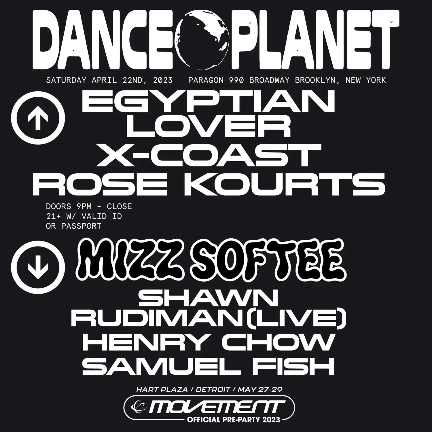 Dance Planet: Egyptian Lover, X-Coast + Mizz Softee