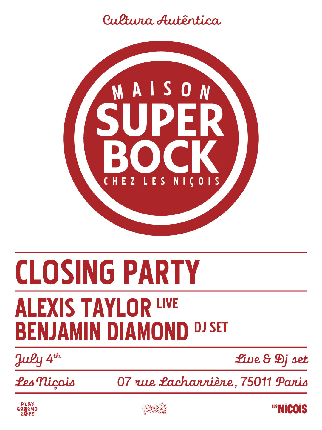 Maison Super Bock — Closing: Alexis Taylor, Benjamin Diamond