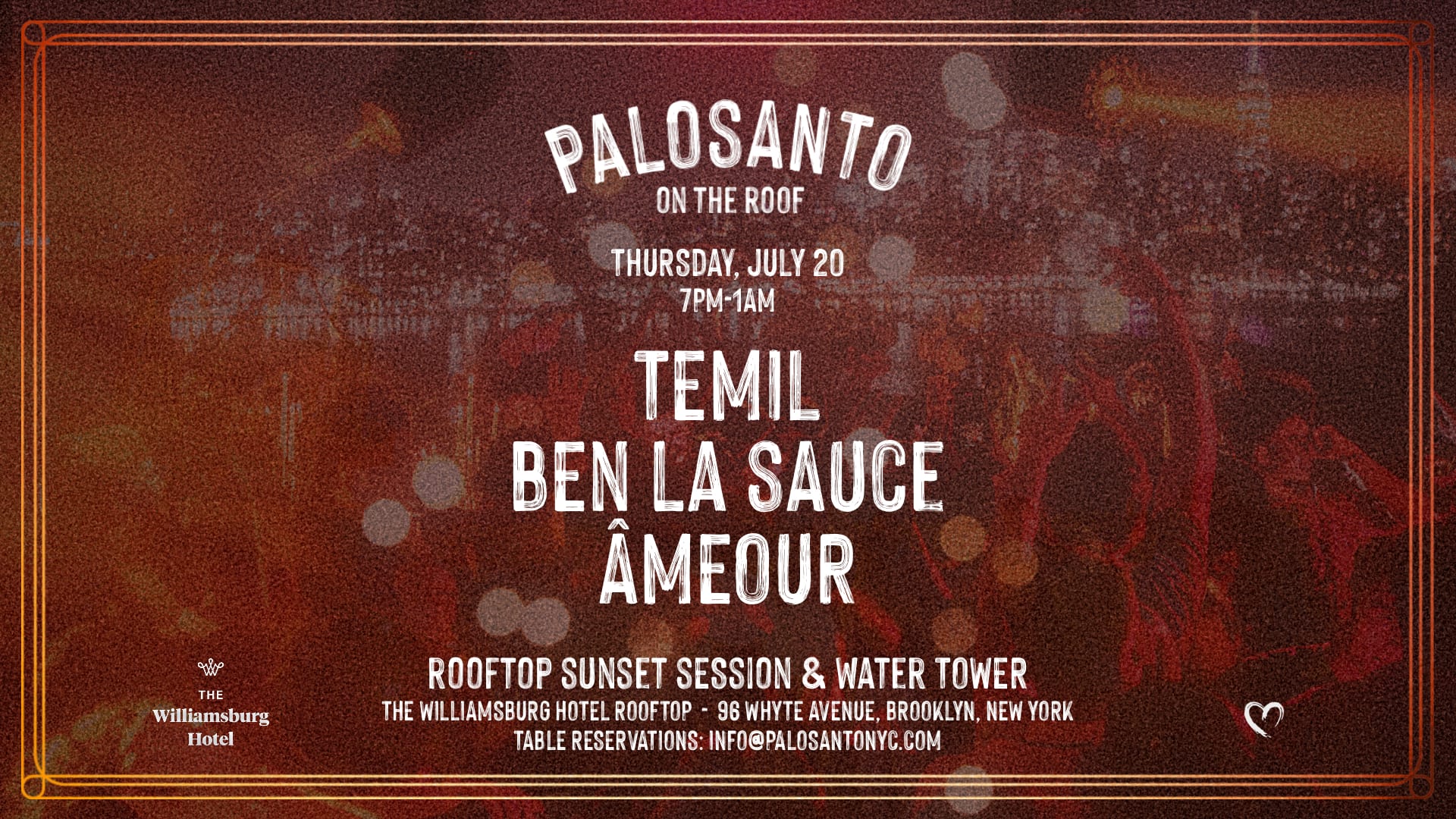7.20 Palosanto On The Roof: Temil, Ben La Sauce, Âmeour