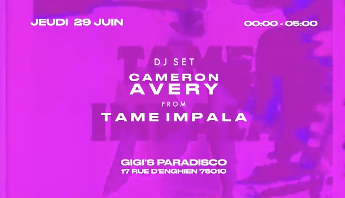 Cameron Avery From Tame Impala Dj Set