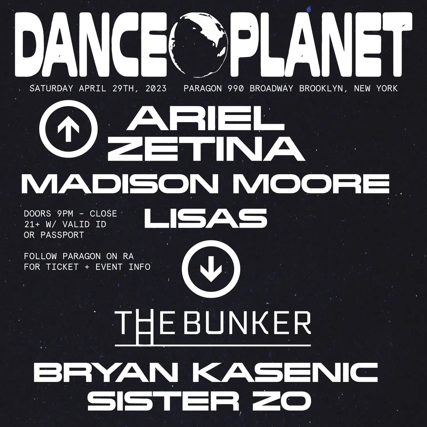Dance Planet: Ariel Zetina, Madison Moore + The Bunker