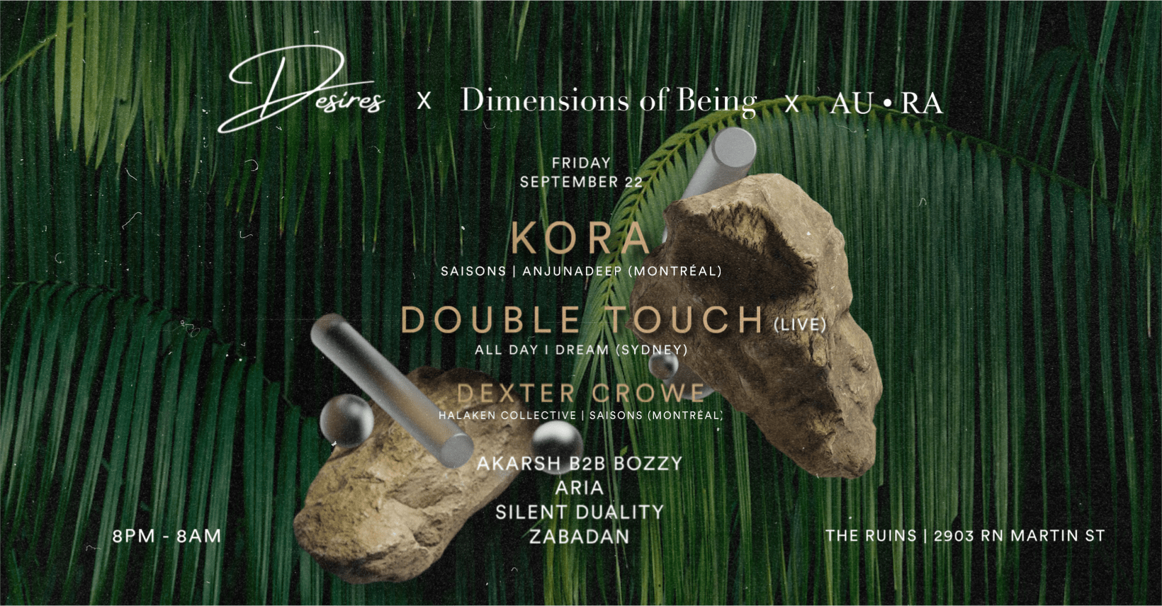 Kora, Double Touch, Dexter Crowe At The Ruins