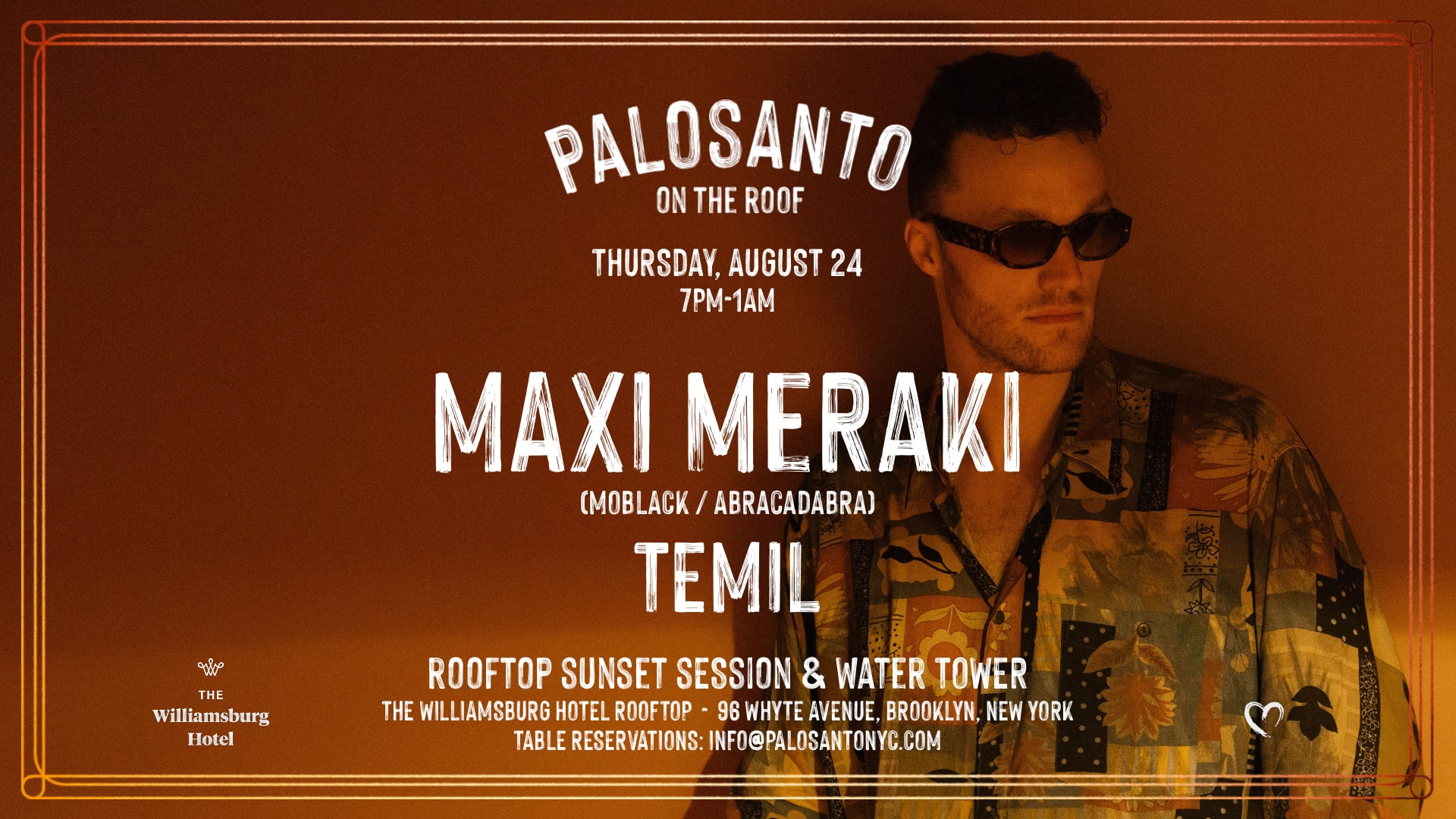 Palosanto On The Roof: Maxi Meraki, Temil