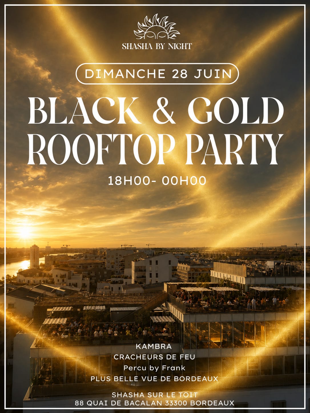 Black & Gold Rooftop Party
