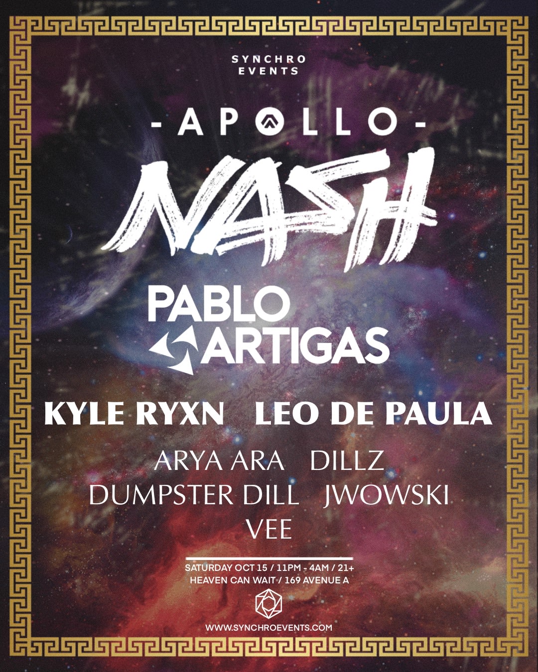 Synchro Events Presents Apollo Nash